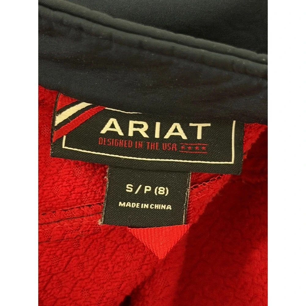 Ariat Kids Team Jacket Blue Red Softshell Jacket Size Small 8 Equestrian